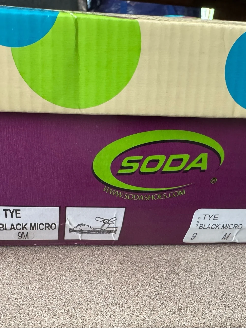 NIB Soda Black Tye Espadrille Wedge Sandals Size 9